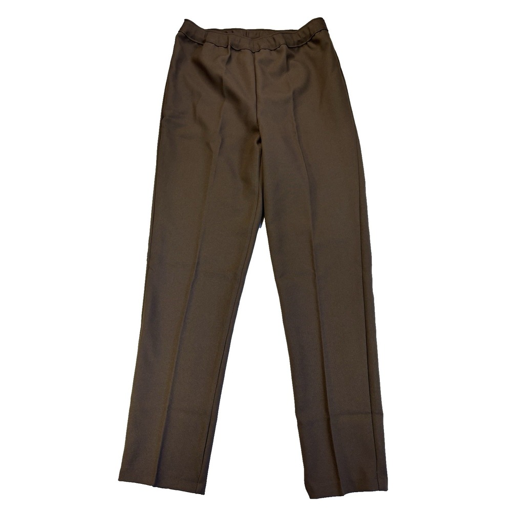 Vtg Bend Over Women's 14T Pull‎ On Brown Polyester Pants Career Casual Business